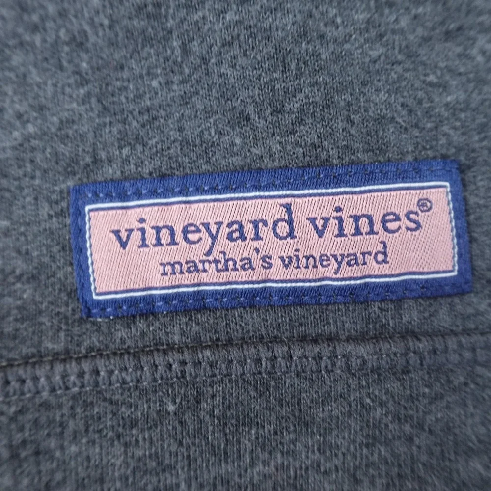 Vineyard Vines Sweatshirt Mens 2XL Gray 1/4 Zip Pullover Shep Shirt Sweater Cozy